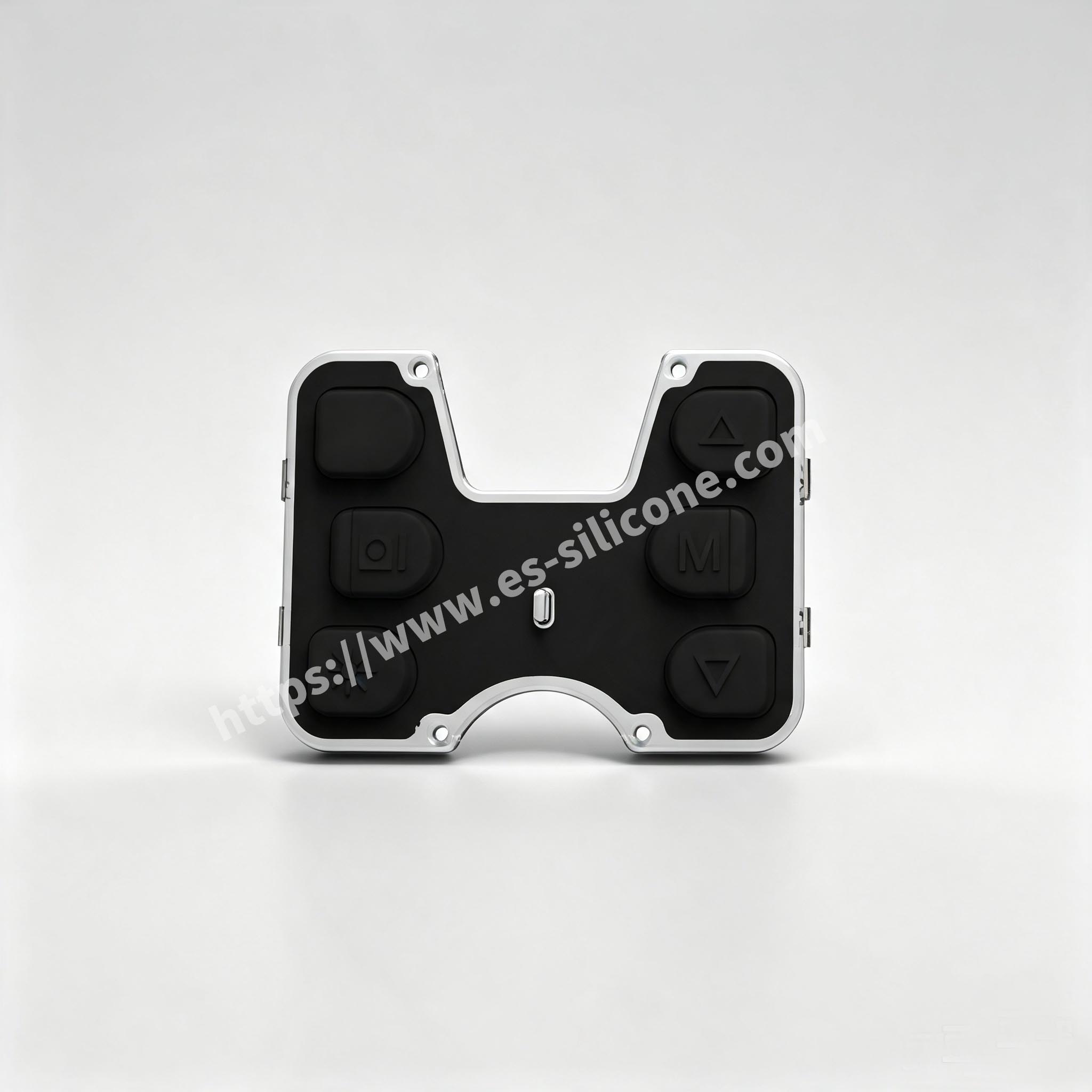 Silicone-coated PC plastic buttons